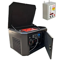 Генератор A-iPower A7000EAX в супертихом зимнем кожухе 1400SS RAL 8019 + блок автозапуска A-iPower 400 В, 25 А