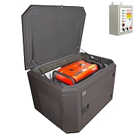 Генератор A-iPower A8000EAX в тихом зимнем кожухе 1200 RAL 8019 + блок автозапуска A-iPower 230 В, 50 А