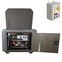 Генератор A-iPower A6000EAX в тихом зимнем кожухе 1200 RAL 7024 + блок автозапуска A-iPower 400 В, 25 А