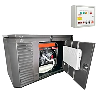 Бензиновый генератор A-iPower A13000EAX в супертихом зимнем кожухе 1700SS RAL 8019 + блок автозапуска A-iPower 230В/400В 100А 8 ПИН