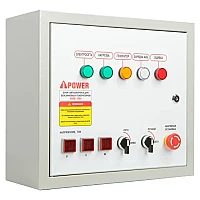 Бензиновый генератор A-iPower A17000TEAX в тихом зимнем кожухе 1600 RAL 8019 + блок автозапуска A-iPower 230В/400В 100А 8 ПИН